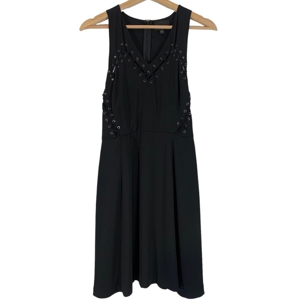 GREYLIN Grommet Lace up Sleeveless Mini Dress Size Small